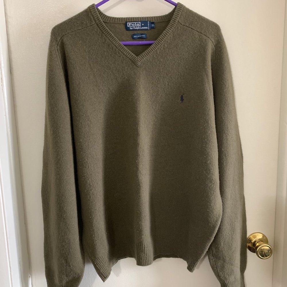 Polo Ralph Lauren v neck sweater sz XL